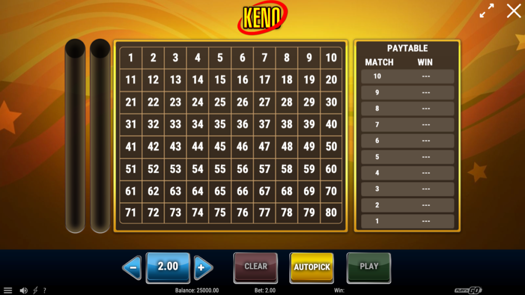 Online Keno Games